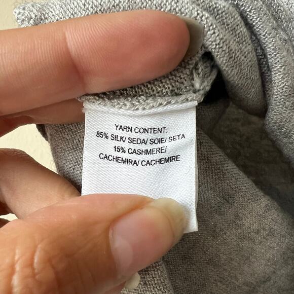 Derek Lam 10 Crosby Light Gray Silk Cashmere Wrap Sweater Size Small - Picture 5 of 6